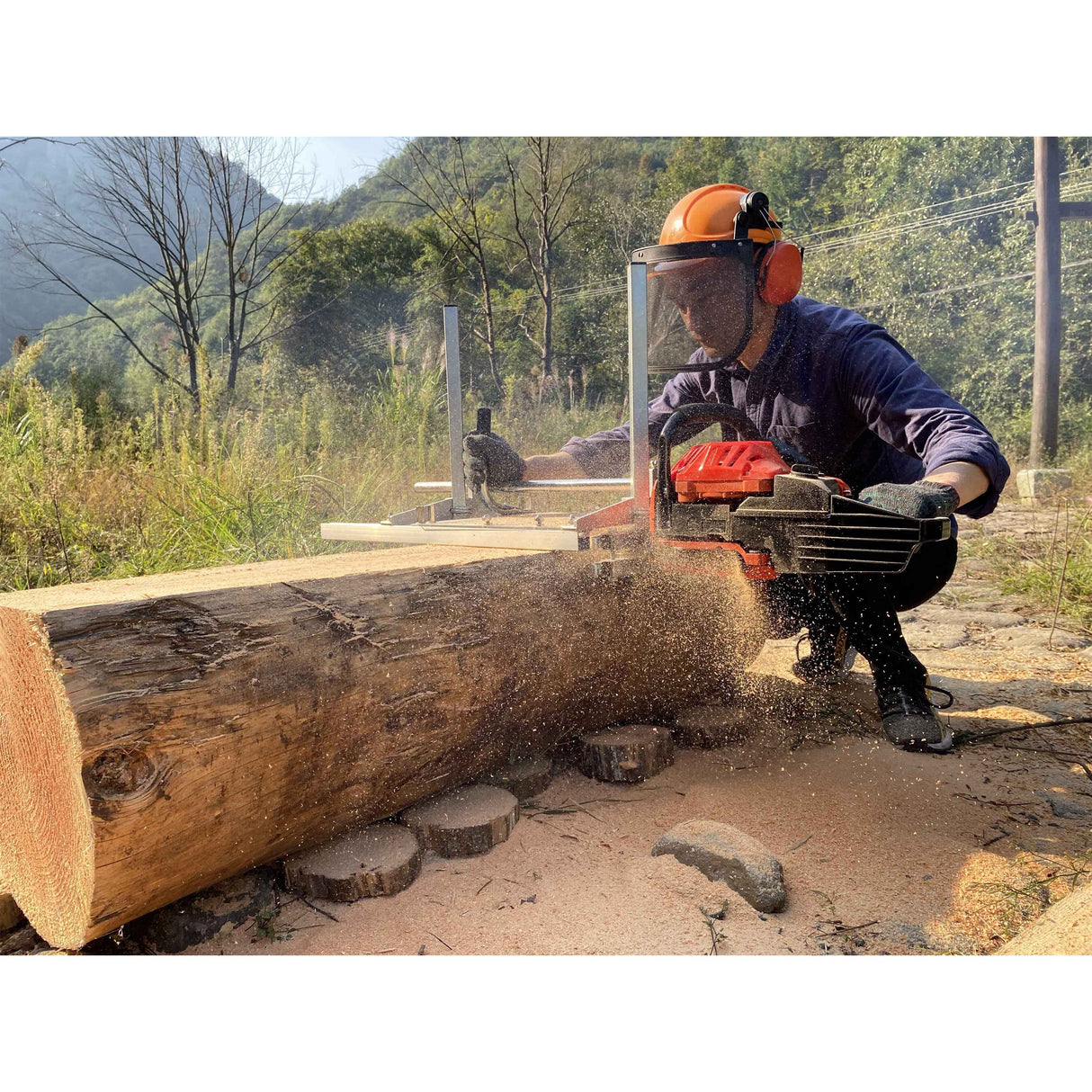 Portable Chainsaw Mill Planking Lumber Cutting Milling Bar (14'-36')